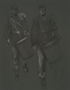 Studie für die Figuren von zwei Bürgerkriegstrommlern von Edwin Austin Abbey