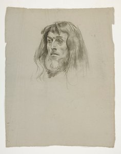 Studie eines Kopfes für König Artus von Edwin Austin Abbey