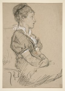 Studie von sitzenden Frauen (Mrs. Abbey?) von Edwin Austin Abbey