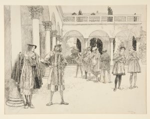 Der Hof des Palastes, aus Akt IV, Szene ii, Zwei Herren aus Verona