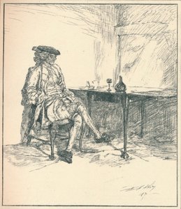 Der Brief. Unveröffentlichte Federzeichnung, 1890, 1923
