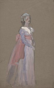Frau im Empire-Kleid - Kostümstudie für La Tosca