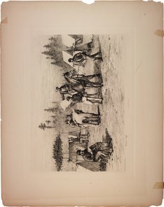 Zeitungen im Lager, 1876 von Edwin Austin Forbes