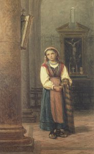 Italienisches Mädchen in der Kirche