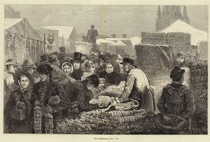 Der Zwiebelmarkt von Birmingham (Gravur) von Edwin Buckman
