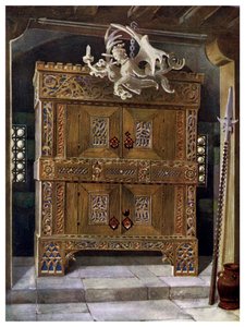Spätgotischer Schrank, 1910 von Edwin Foley