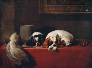 King Charles Spaniels, die Haustiere der Kavaliere, 1845