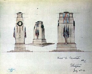 Skizze für Kenotaph Nr. 1, Illustration aus 