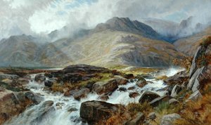 Der Glyder Fawr von Pen-Y Ben Glog, 1876 von Edwin Pettitt