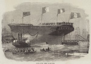Stapellauf der Torino, in Blackwall