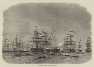Die Flotte der Panzerschiffe im Hafen von Portland von Edwin Weedon