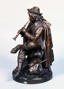Junge mit Hut, ca. 1870 von Edwin Weissenfels
