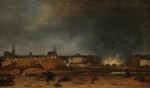 Die Explosion des Pulvermagazins in Delft, 12. Oktober 1654