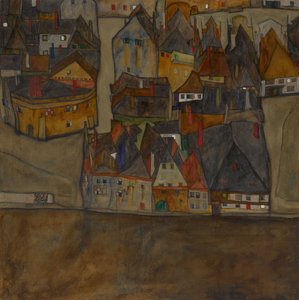 Stadt in der Dämmerung Die kleine Stadt II, 1913 von Egon Schiele