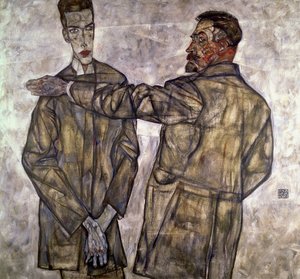 Doppelporträt von Otto und Heinrich Benesch, 1913