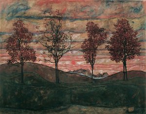 Vier Bäume von Egon Schiele