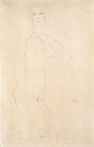 Nacktes Mädchen, 1912 von Egon Schiele