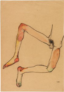 Nackter männlicher Bauch, 1910 von Egon Schiele