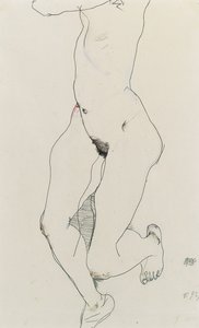 Laufende Frau, 1913 von Egon Schiele