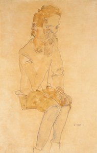Sitzender Junge, 1910 von Egon Schiele