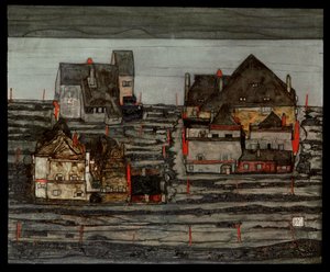 Vorstadt I von Egon Schiele