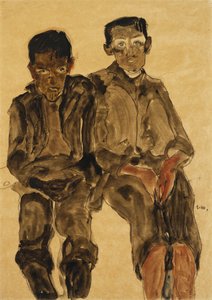 Zwei sitzende Knaben, 1910