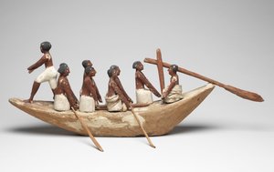 Modellsegelboot aus dem Grab von Khety (Beni Hasan) Mittleres Reich, ca. 2010 v. Chr. - 1950 v. Chr.