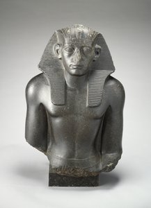 Männlicher Kopf und Torso einer sitzenden Statue von König Sesostris III. von Ägypten