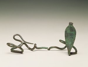 Zauberstab in Form einer Uräusschlange, aus Grab 5 des Ramesseums, Theben, Mittleres Reich, 1773-1650 v. Chr.