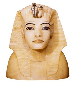 Kanopenvase von Tutanchamun (1370-1352 v. Chr.) Skulptur. Aus QUENA. Dayr al-Bahri, Tal der Könige, Grab von Tutanchamun Kairo, Ägyptisches Museum von Kairo. von Egyptian 18th Dynasty