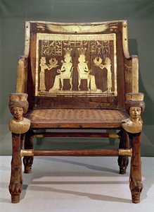 Stuhl der Prinzessin Satamun, Tochter von Amenophis III, Neues Reich, ca. 1391-1353 v. Chr. von Egyptian 18th Dynasty