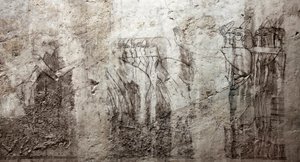 Ägyptische Antike: unvollendete Zeichnungen, die das Grab des Wesirs Ramose schmücken (18. Dynastie). Luxor, Westufer, Grab der Edlen, Ägypten
