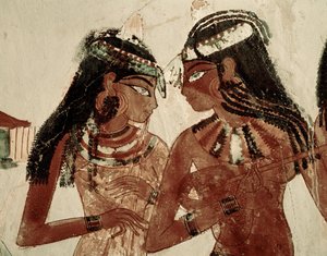 Musiker bei einem Bankett von Egyptian 18th Dynasty