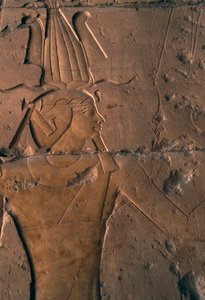Bemaltes Relief, Totentempel von Hatschepsut, Deir el-Bahri, Thebanische Nekropole (UNESCO-Welterbeliste) von Egyptian 18th Dynasty