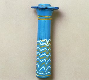 Palmensäulen-Kohlflasche, aus Amarna, Neues Reich (Detail) von Egyptian 18th Dynasty