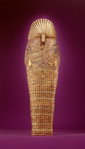 Rückansicht eines der Kanopen-Särge, aus dem Grab von Tutanchamun (ca. 1370-1352 v. Chr.) Neues Reich