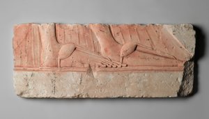 Relief, das die sandalierten Füße königlicher Frauen darstellt, aus Tell el-Amarna, Neues Reich, ca. 1353-1332 v. Chr. von Egyptian 18th Dynasty