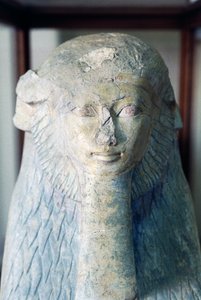 Sphinx der Königin Hatschepsut, aus Deir el-Bahari, ägyptische Zivilisation, Neues Reich, 18. Dynastie von Egyptian 18th Dynasty