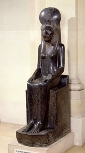 Statue der löwenköpfigen Göttin Sachmet, aus dem Tempel der Mut, Karnak, Neues Reich, ca. 1391-1353 v. Chr.