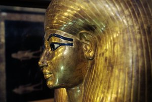 Sarkophag von Tjuya, aus dem Grab von Yuya und Tjuya, Tal der Könige, Ägypten, ägyptische Zivilisation, Neues Reich, 18. Dynastie, (Detail) von Egyptian 18th Dynasty