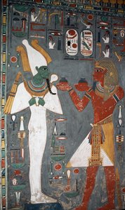 Wandmalerei, Grab des Sennedjem, Tal der Könige, Luxor, Theben (UNESCO-Welterbestätte)