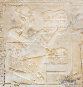 Basrelief, Tempel von Sethos I., Abydos, Ägypten