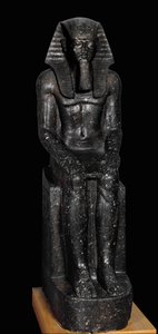 Dioritstatue des Pharao Ramses II von Egyptian 19th Dynasty