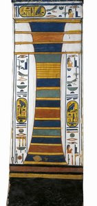 Ägypten, Theben, Luxor, Tal der Königinnen, Grab von Nefertari, Djed-Säule, die Osiris