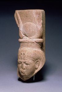 Kopf der Hathor, aus Serabit-el-Khadim auf der Sinai-Halbinsel, Neues Reich, ca. 1279-1213 v. Chr.