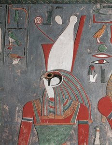 Horus mit Doppelkrone, Grab von Horemheb, Tal der Könige, Luxor, Altes Theben