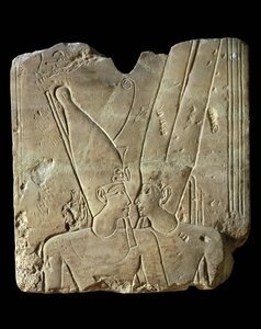 Pharao Ramses II und Gott Amun von Egyptian 19th Dynasty