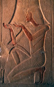Relief, das eine anbetende Figur darstellt, Leteyas Grab, Saqqara, Ägypten, ägyptische Zivilisation, Neues Reich, Dynastie XIX von Egyptian 19th Dynasty