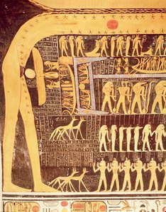 Detail aus dem Buch des Tages von der Decke der Grabkammer des Grabes von Ramses VI. (r.1143-1136 v. Chr.) Neues Reich