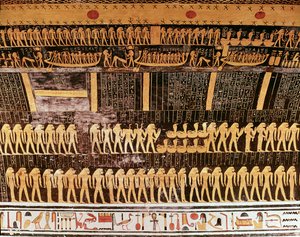 Detail aus dem Buch des Tages von der Decke der Grabkammer des Grabes von Ramses VI. (r.1143-1136 v. Chr.) Neues Reich